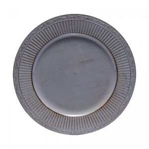 Sousplat Cinza Rajado