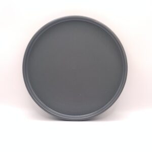 Prato Sobremesa Cinza Linha Edge