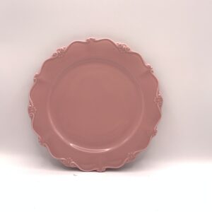 Prato Sobremesa Rosa Linha Fancy