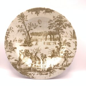 Prato Fundo Marrom Linha Toule de Jouy