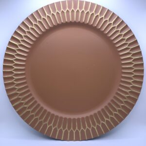 Sousplat Terracota e Dourado