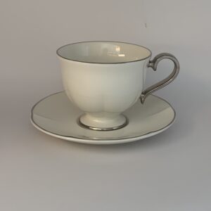 Xícara e Pires Linha Bella Platinum