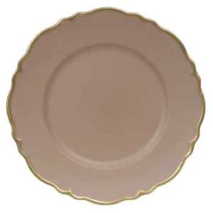 Sousplast Rose c/ Borda Dourada