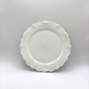 Prato de Sobremesa Branco Linha Fancy