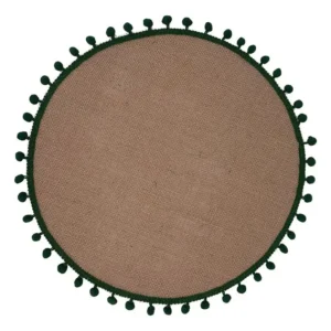 Jogo Americano de Pompom Verde