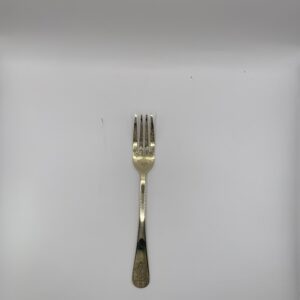 Garfo Dourado Gravado Retro