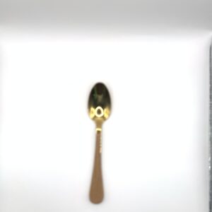 Colher Dourada com Cabo de Madeira
