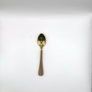 Colherinha Dourada com Cabo de Madeira