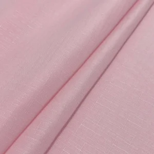 Toalha de Mesa Rosa Bebê em Linho